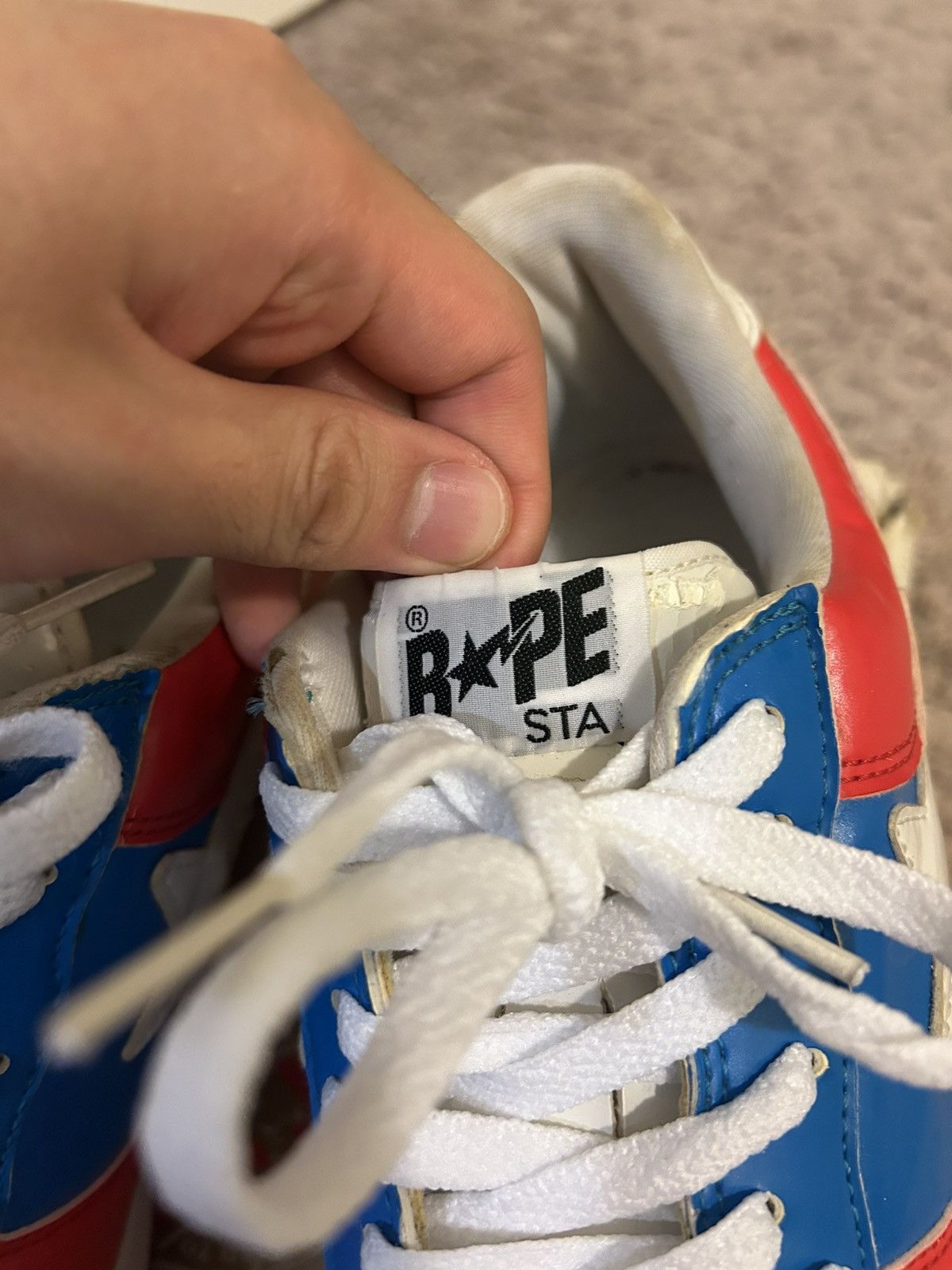 Bape Bapesta FS-001 Red/Blue/White - Size 9.5 Size US 9.5 / EU 42-43 - 6 Thumbnail