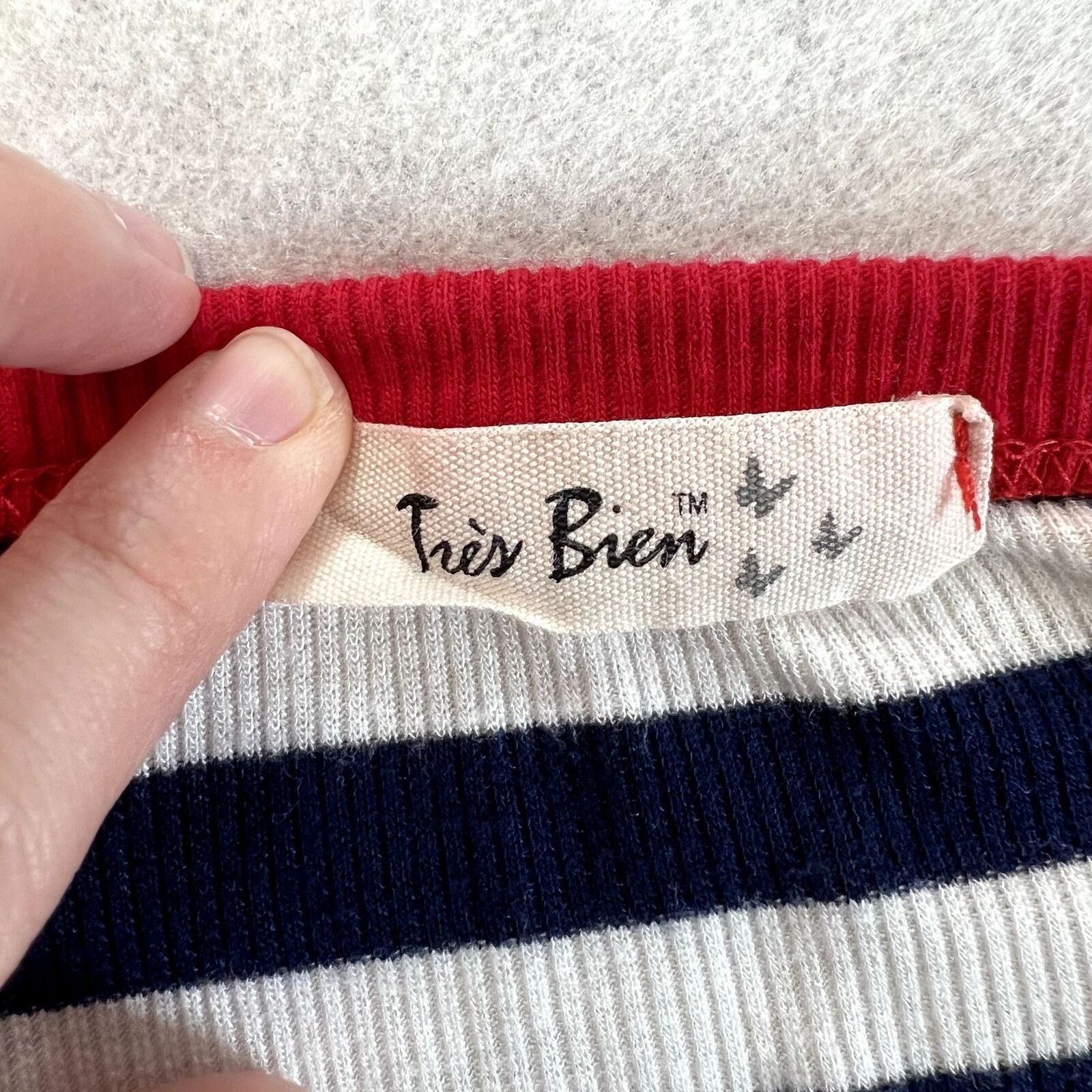 Tres Bien Tres Bien Striped Short Sleeve Crop Tee Size L / US 10 / IT 46 - 6 Thumbnail