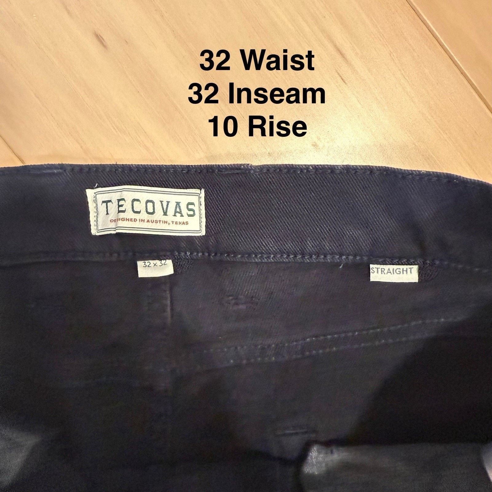 Tecovas Tecovas Jeans 32 Blue Dark Wash Denim Straight Western Size US 32 / EU 48 - 5 Thumbnail