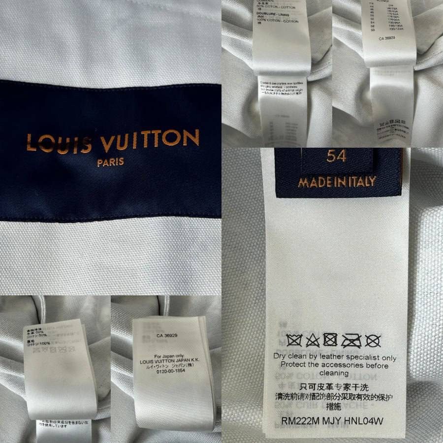 Louis Vuitton LOUIS VUITTON BLUE BANDANA MIXED LEATHER JACKET Size US XXL / EU 58 / 5 - 4 Thumbnail