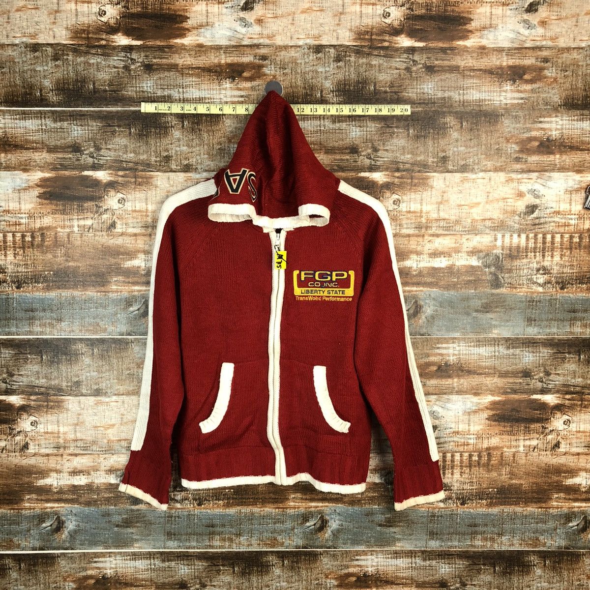 Homespun Knitwear × Japanese Brand Flaour Parfum Red Hoodi Knitwear #A1715 Size M / US 6-8 / IT 42-44 - 1 Thumbnail