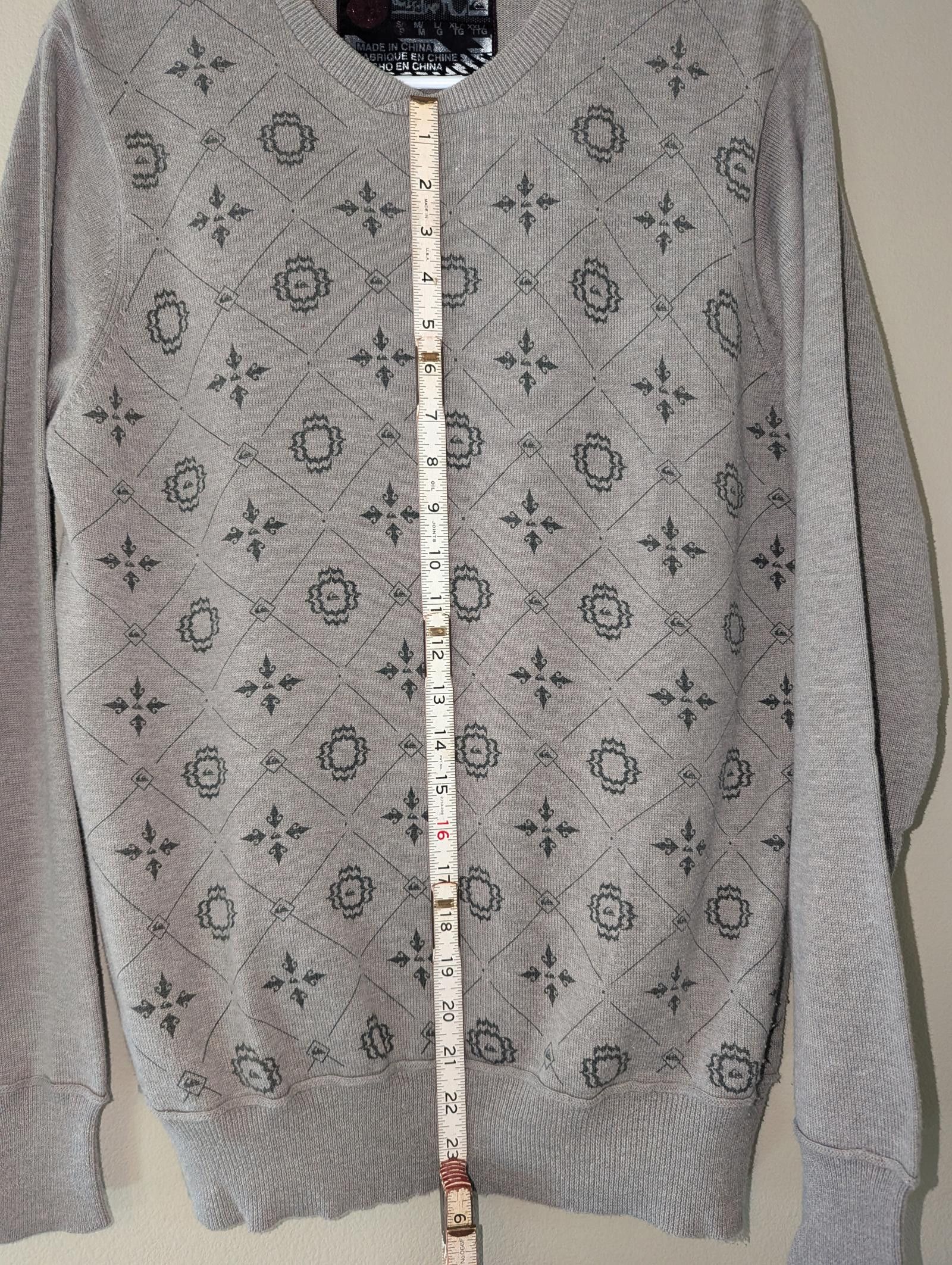 Quicksilver Vintage Quicksilver Sweater Gray Patterned Crewneck Small Size US S / EU 44-46 / 1 - 6 Thumbnail