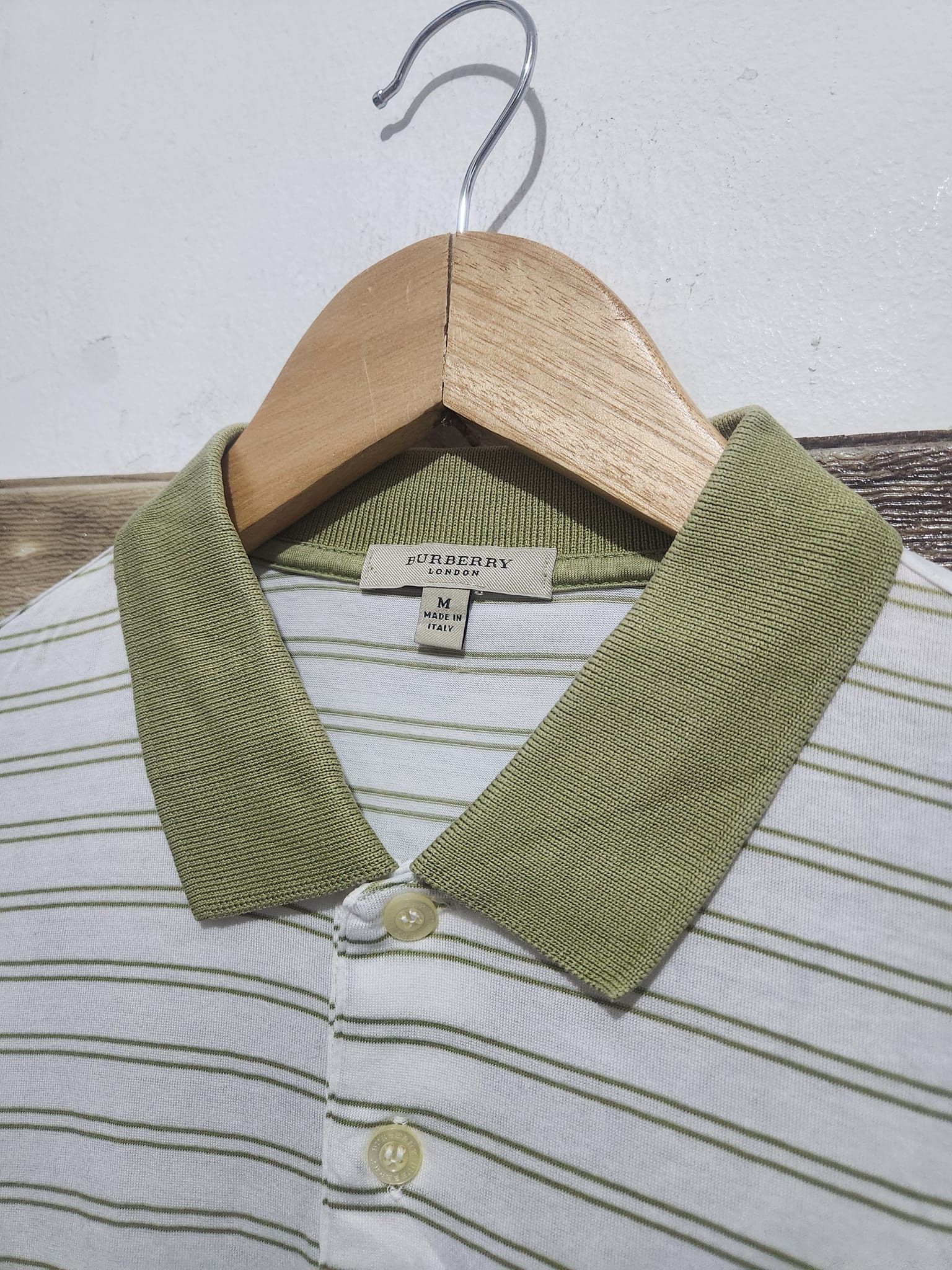 Burberry × Vintage Burberry London Made in Italy Stripe Polo Shirt Size US M / EU 48-50 / 2 - 6 Thumbnail