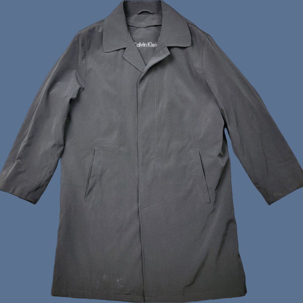 Calvin Klein Calvin Klein Overcoat Mens 38R Black Removable Liner Button Close Side Paragraph Size US XXS / EU 40 - 1 Thumbnail
