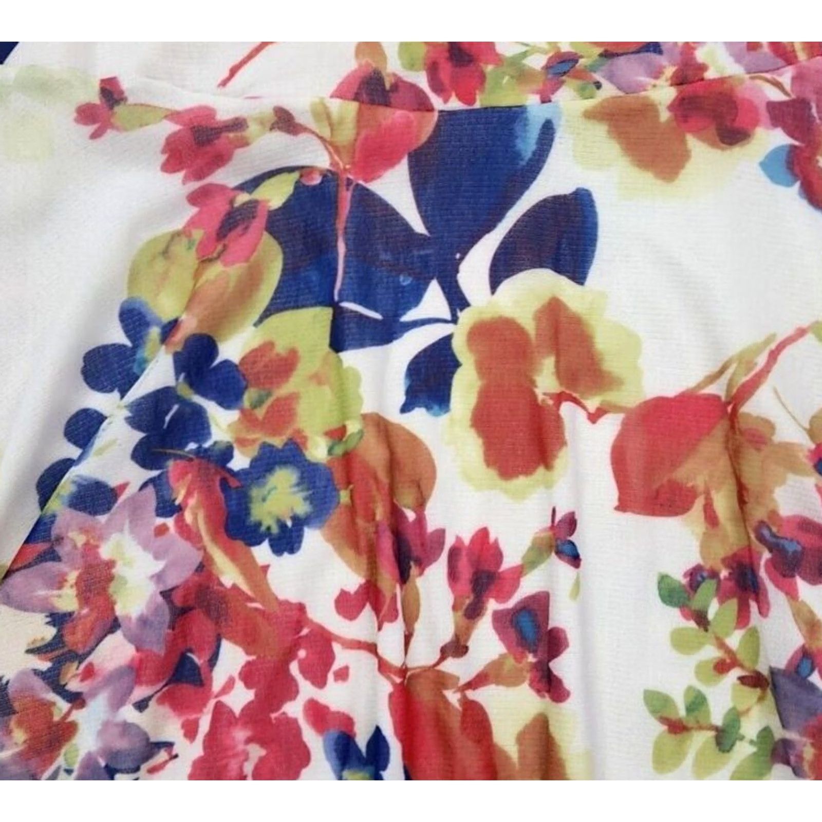 Vintage Weston Wear Womens S Floral Elastic Waist High Low Skirt Lined USA Size 28" / US 6 / IT 42 - 3 Thumbnail