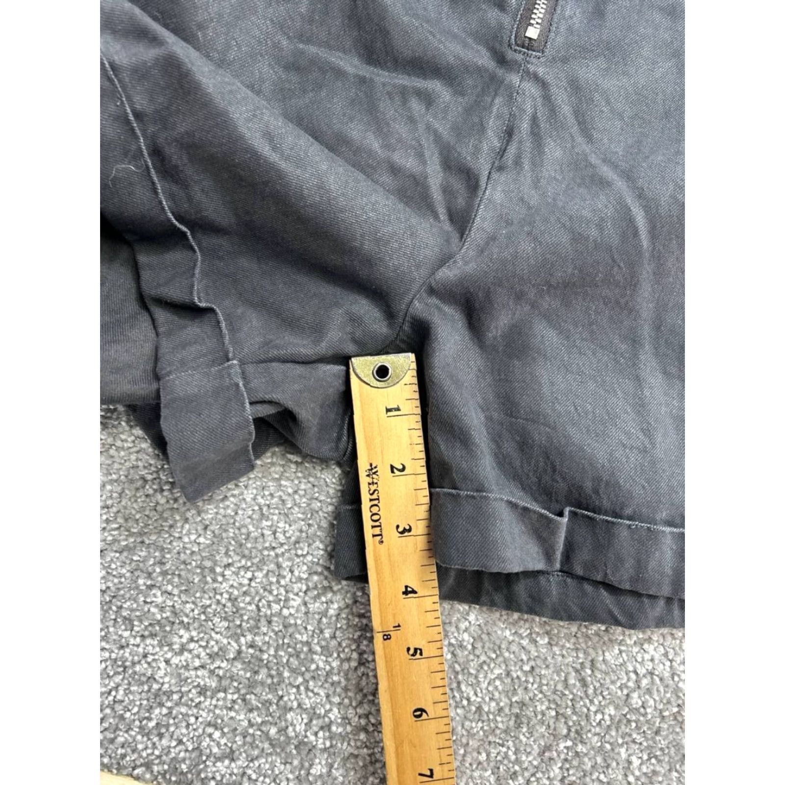 Denime Evereve By Cloth & Stone Romper Womens XS Black Cotton Denim Sleeveless Zip Pockets New Casual Spring Summer Size 26" / US 2 / IT 38 - 7 Thumbnail