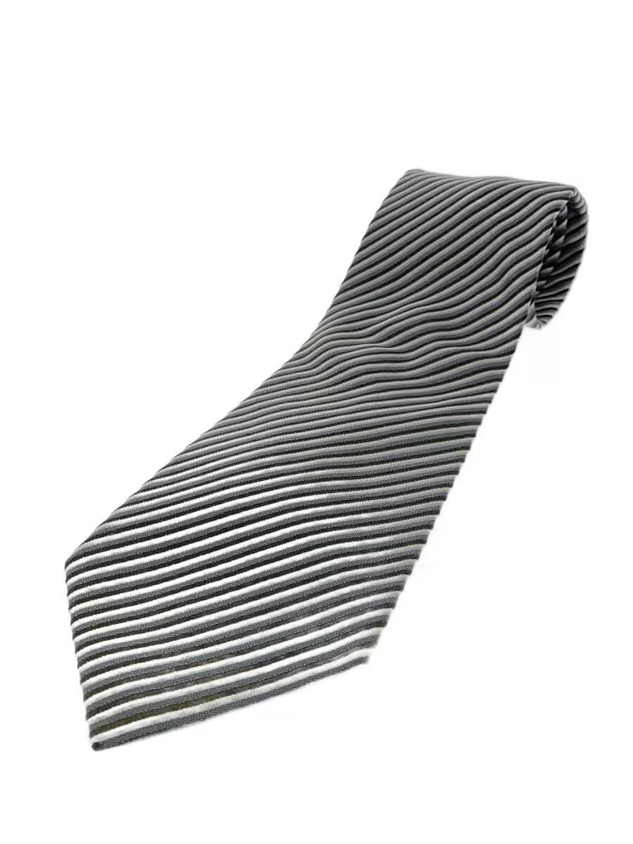 Yohji Yamamoto Striped Silk Tie Size ONE SIZE - 1 Thumbnail