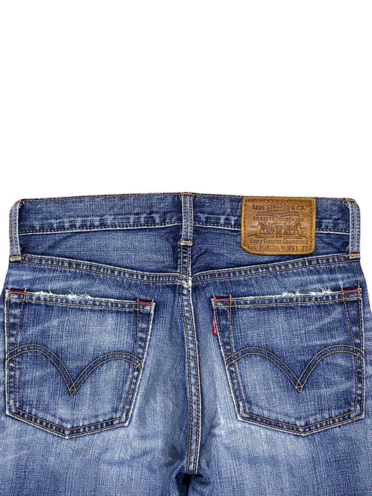 Levi's Vintage 90s Levis 707 Faded Wash Distressed Flare Jeans Size US 29 - 8 Thumbnail