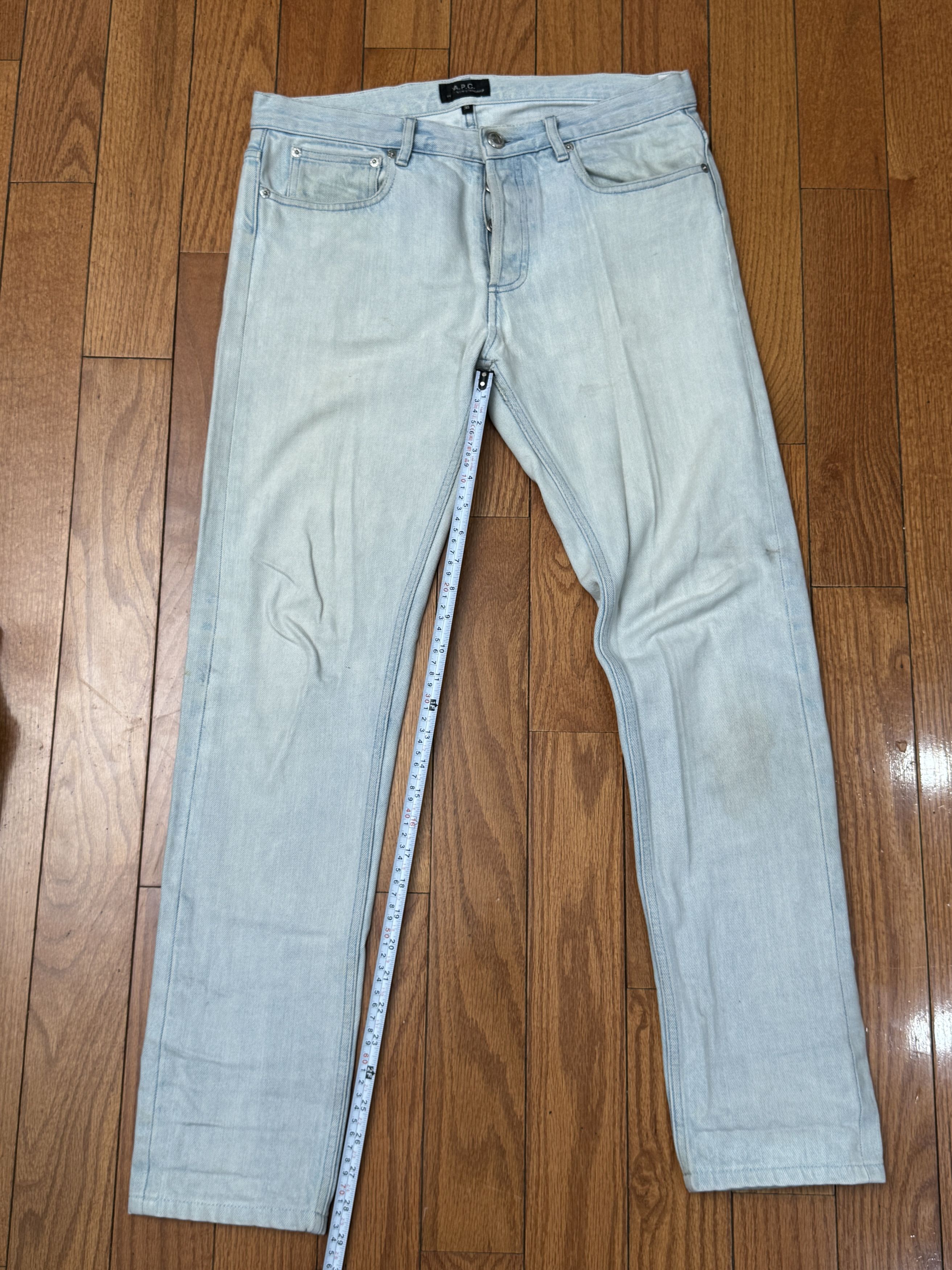 A.P.C. Selvedge Petite New Standard APC Denim Light Blue Wash Size US 30 / EU 46 - 3 Thumbnail