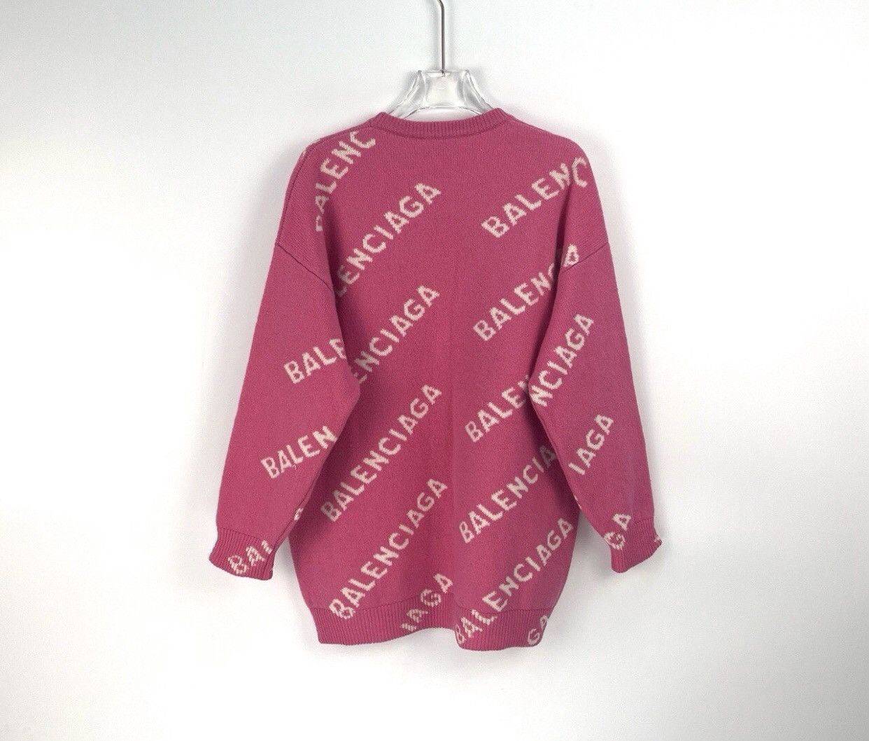 Balenciaga Balenciaga pink bullet screen knitted cardigan shirt Size US S / EU 44-46 / 1 - 4 Thumbnail
