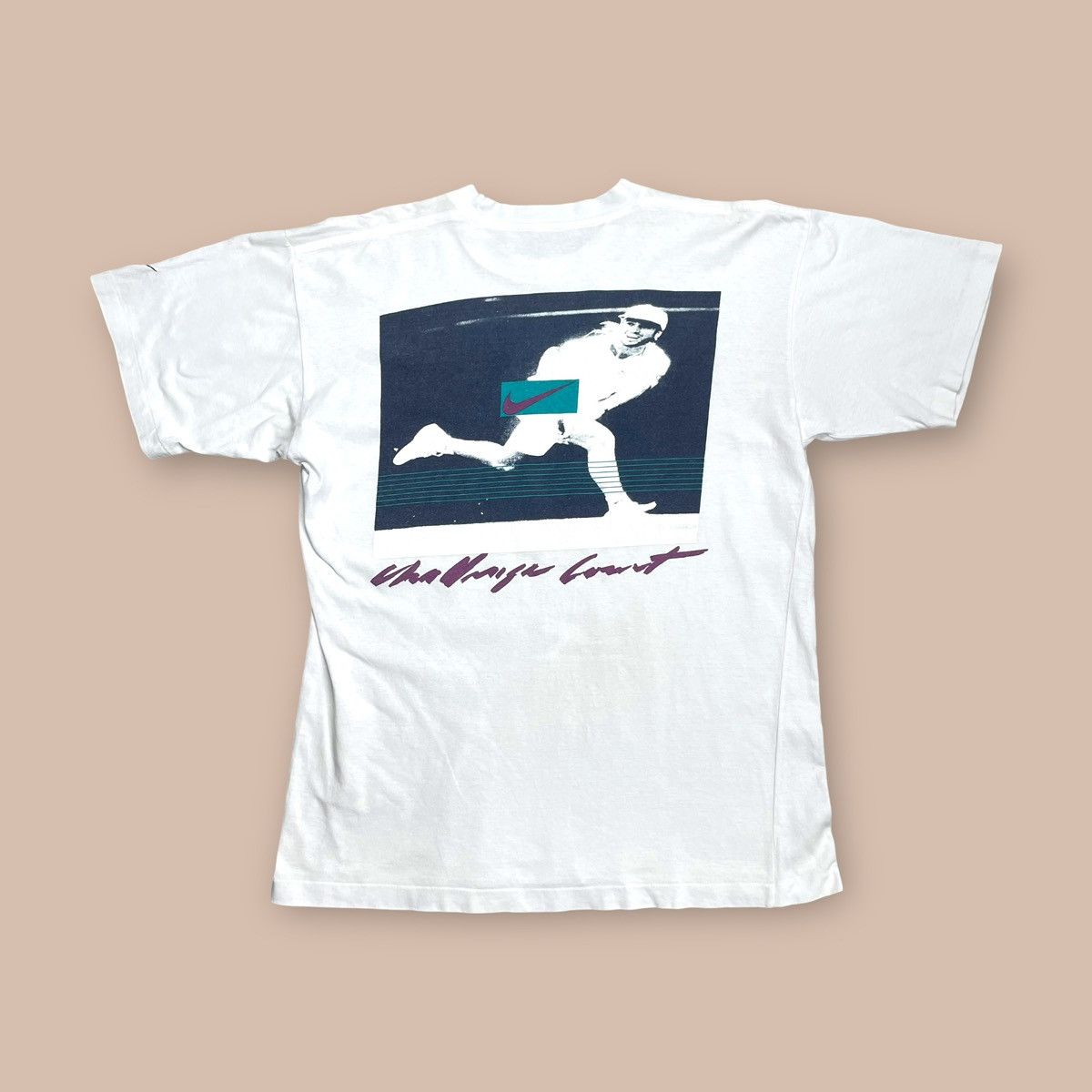 Nike Vintage 90's Nike Challenge Court Tee Size US L / EU 52-54 / 3 - 3 Thumbnail
