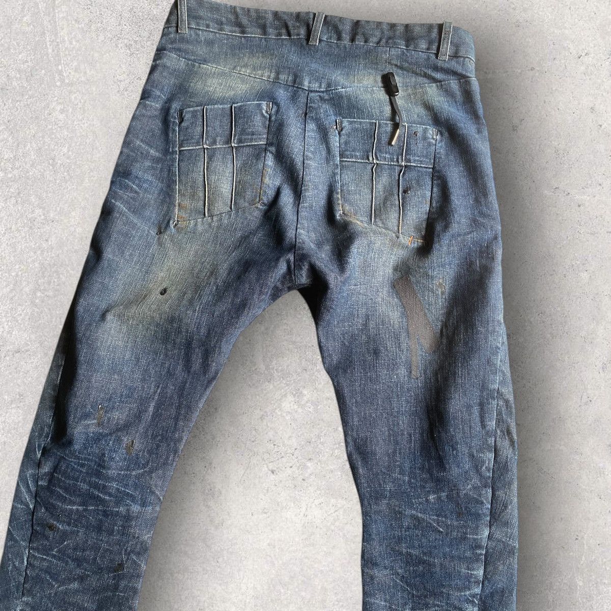 Boris Bidjan Saberi AW21 P13 Tight Fit Dirty Dark Denim Size US 34 / EU 50 - 5 Thumbnail