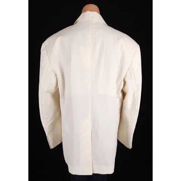 LOW CLASSIC LOW CLASSIC Cotton Blazer Size S Womens Ivory Jacket $450 Size S / US 4 / IT 40 - 9 Thumbnail