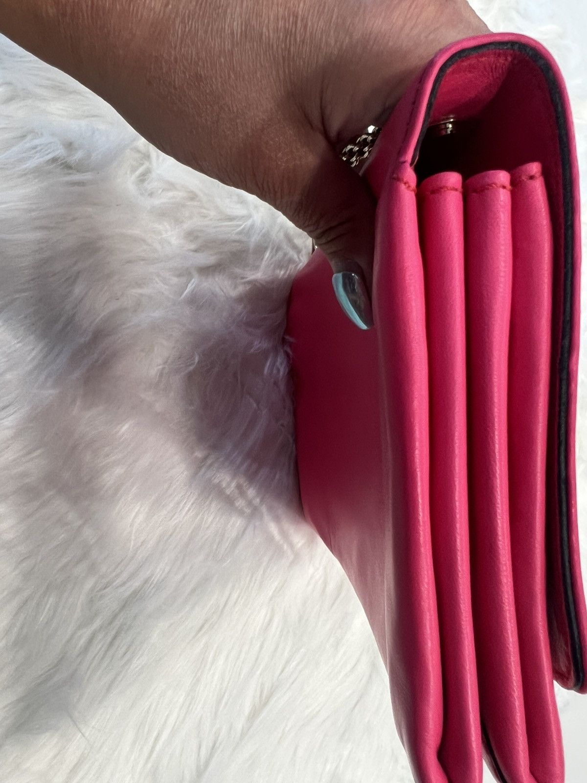 Valentino Valentino Rockstud Flap Chain Hot Pink Leather Crossbody Size ONE SIZE - 2 Thumbnail