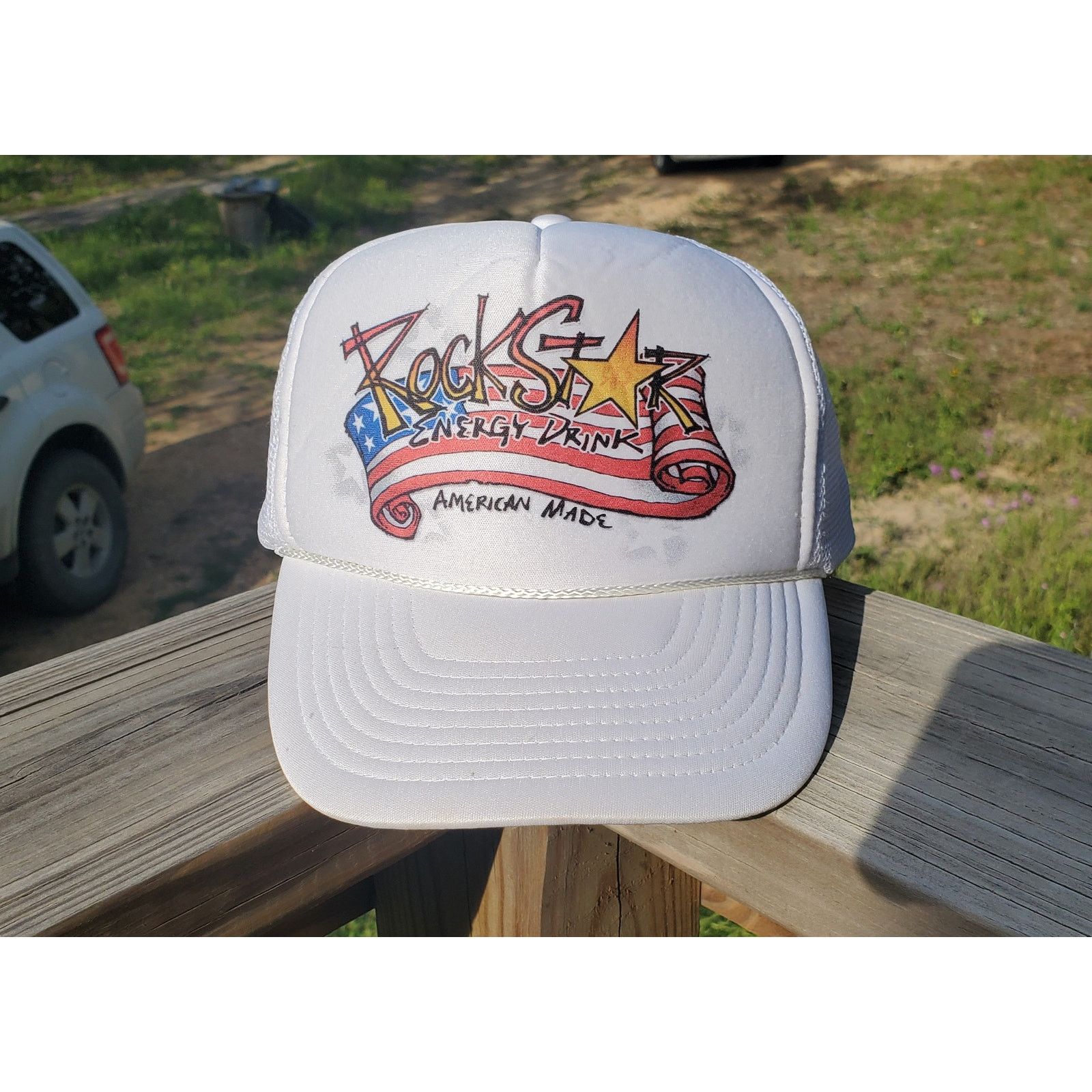 Nissan Y2K Rockstar Energy Drink American Made Trucker Rope Hat Size ONE SIZE - 1 Thumbnail