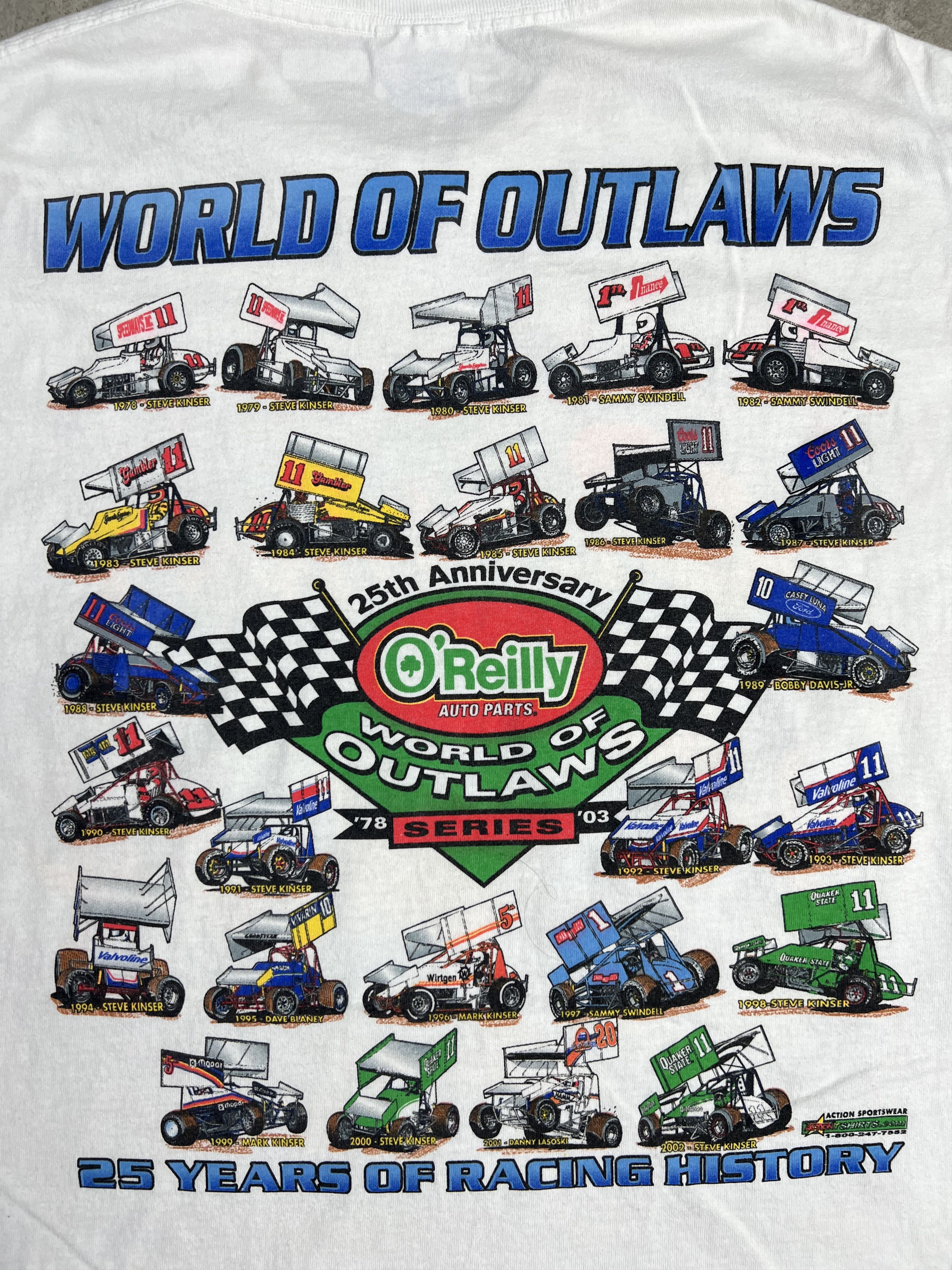 Vintage Vintage 25th Anniversary World of Outlaws Art T (L) GTME070 Size US L / EU 52-54 / 3 - 6 Thumbnail