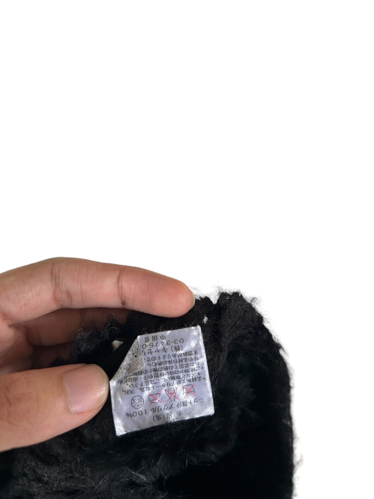 14th Addiction × 20471120 × Japanese Brand Punk Bondage style Mohair Fake hair Beanie Hats Size ONE SIZE - 4 Thumbnail