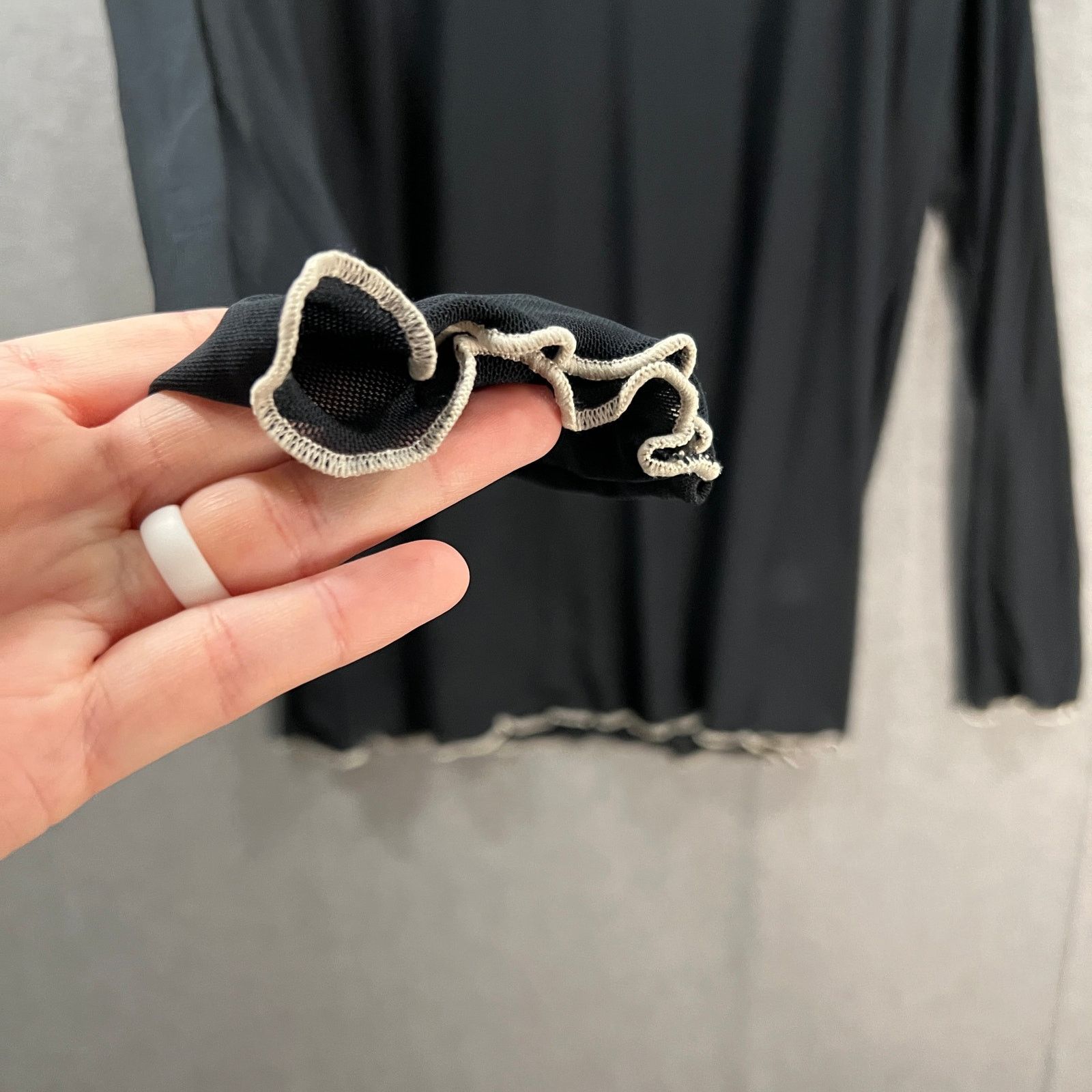 Other LOGO Layers by Lori Goldstein Mesh Crew Neck Top Black, Smal Size S / US 4 / IT 40 - 9 Thumbnail