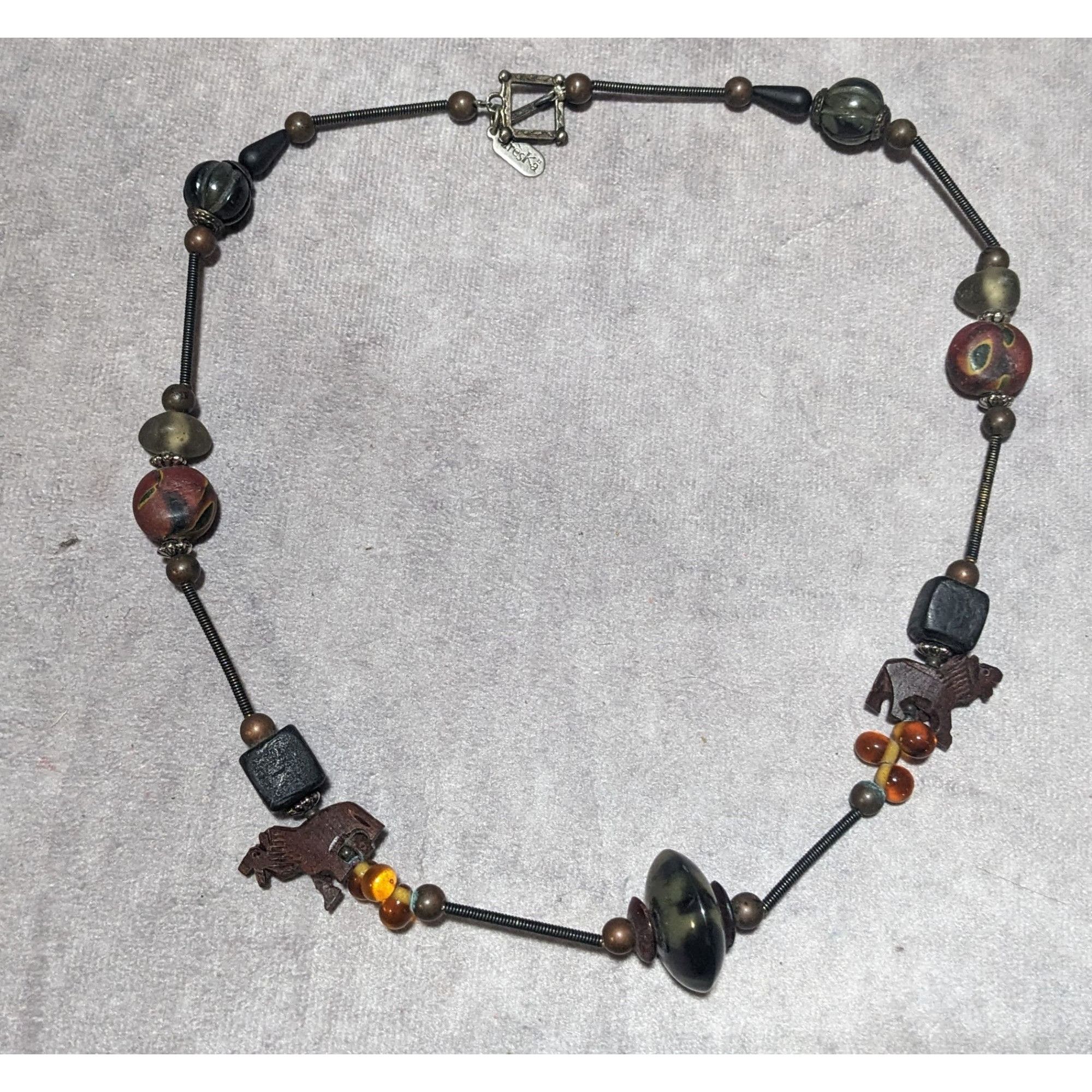 Other Vintage Treska Abstract Beaded Safari Necklace Size ONE SIZE - 5 Thumbnail
