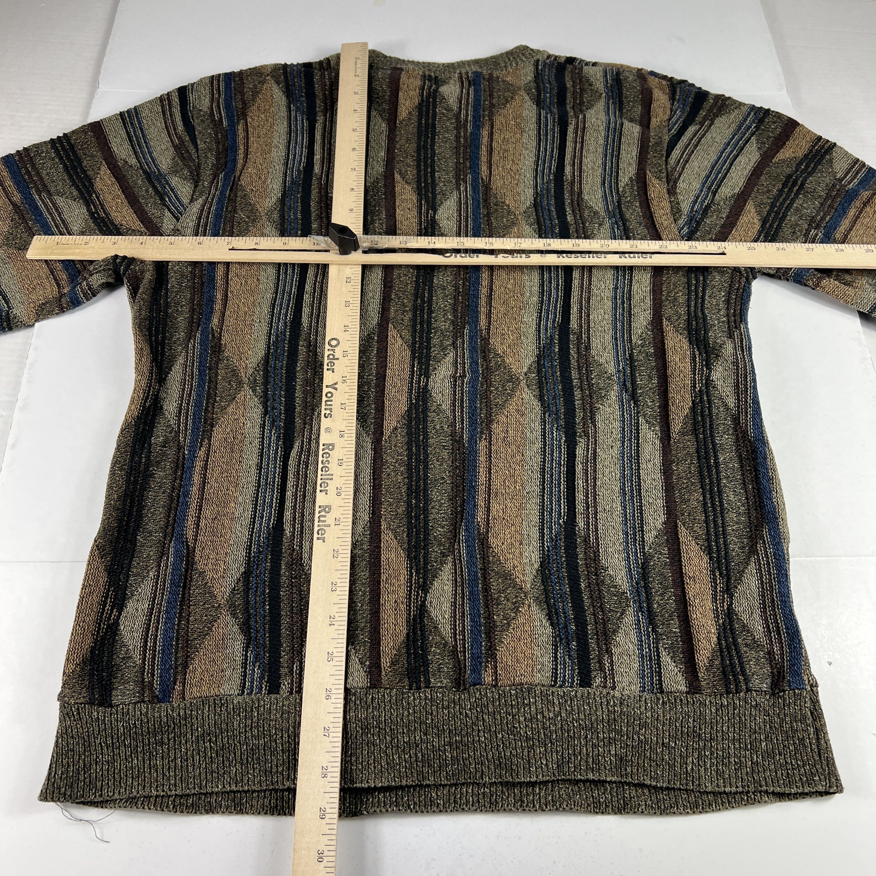 Oscar De La Renta VTG Oscar De La Renta Knit Sweater Brown Grandpa Crewneck Size US L / EU 52-54 / 3 - 9 Thumbnail