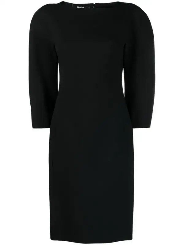 Versace o1y0226 Midi Dress in Black Size S / US 4 / IT 40 - 1 Thumbnail