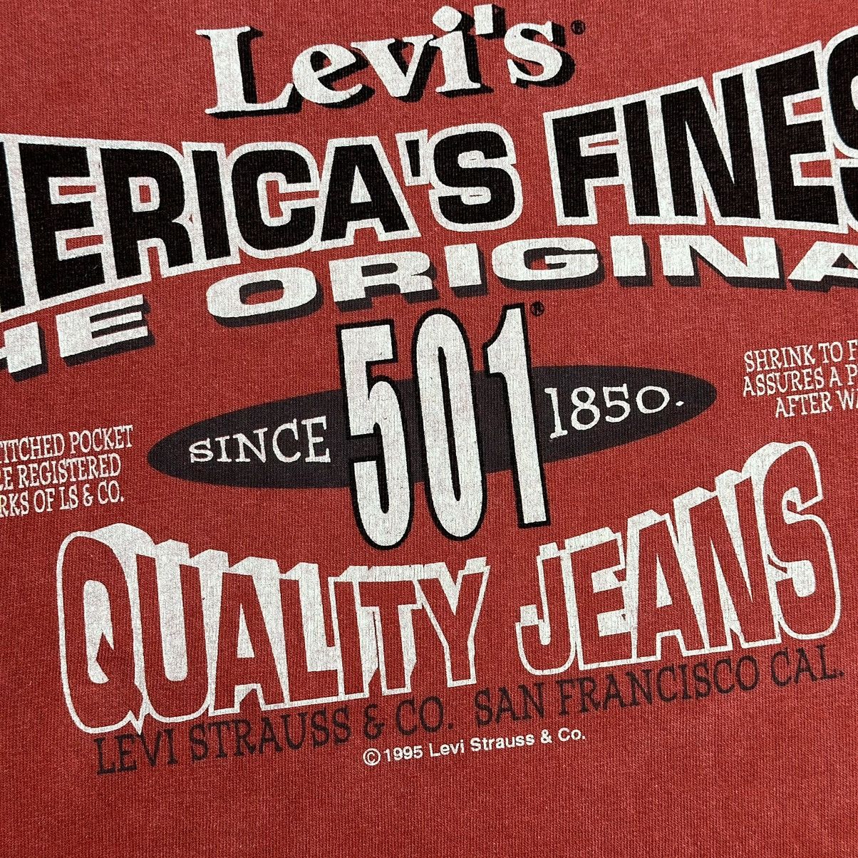 Levi's Levi’s Levis 1995 Vintage Made in USA Streetwear T-shirt Size US L / EU 52-54 / 3 - 3 Thumbnail