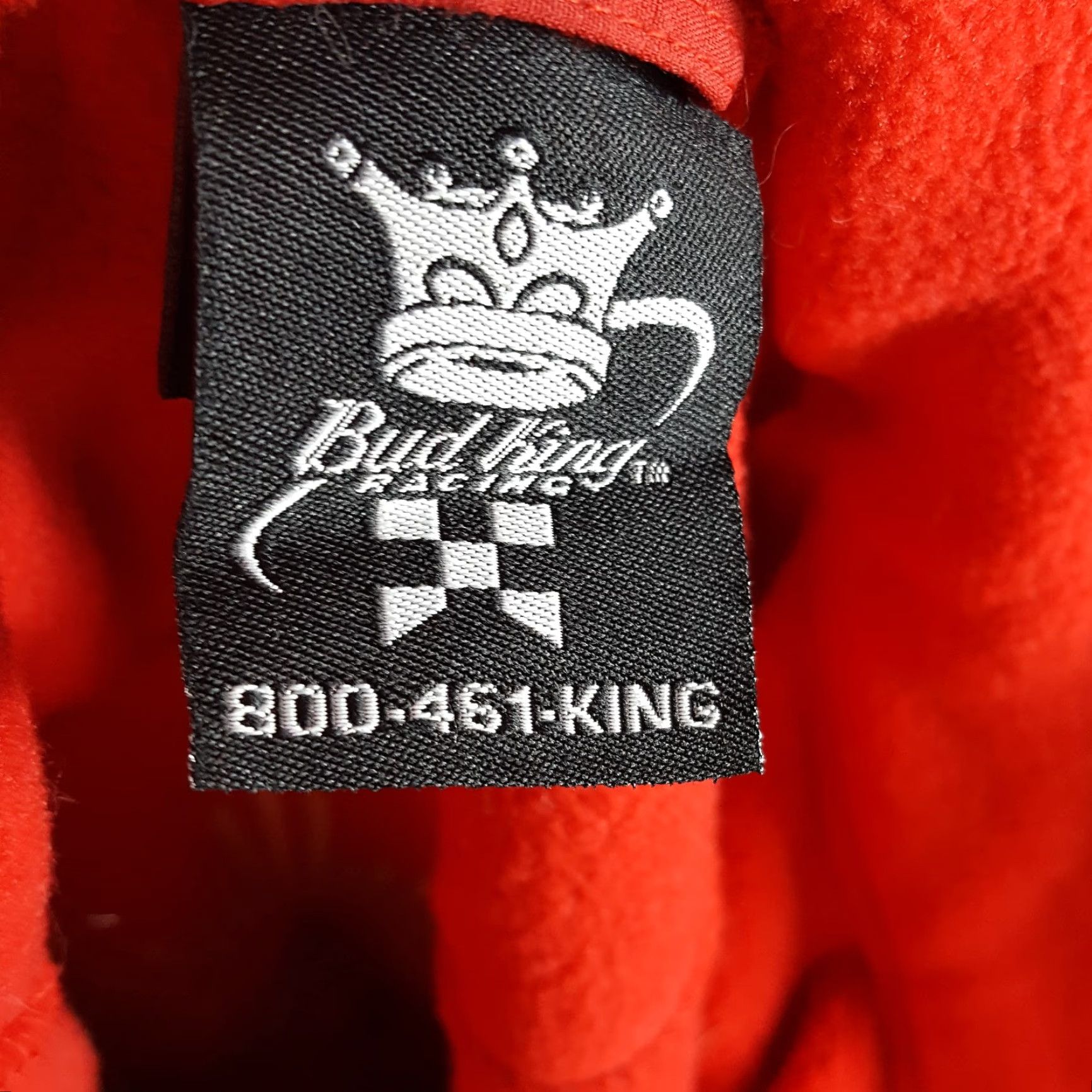Budweiser VINTAGE Budweiser Racing NASCAR Fleece Full Zip Up Mens L Windbreaker Jacket Red 90s 00s Y2K Racing Logo Embroidered Zip Short URL Size US L / EU 52-54 / 3 - 7 Thumbnail