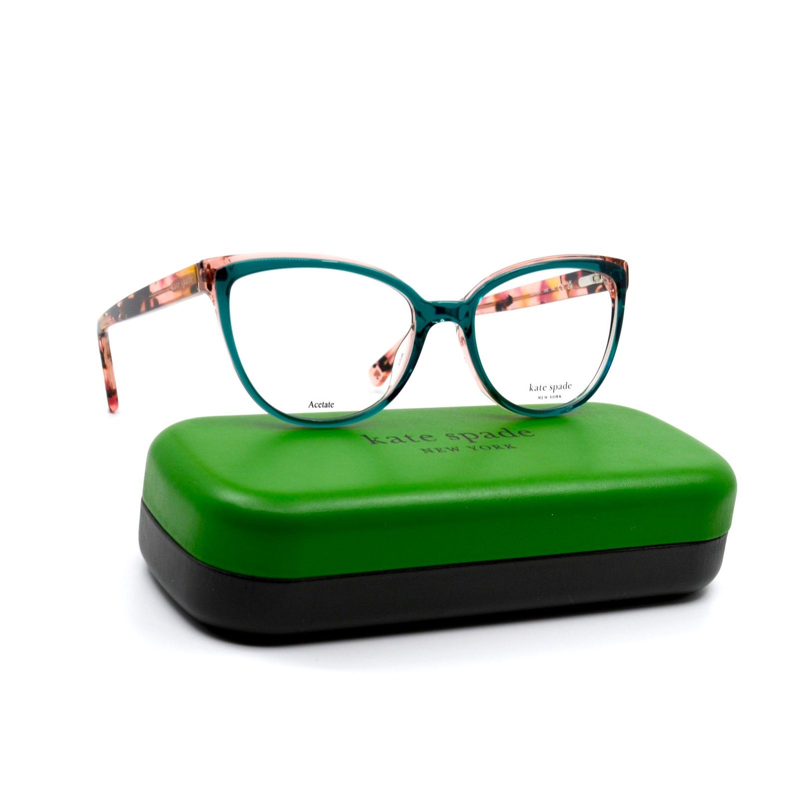 Kate Spade NEW KATE SPADE LUCINDA/G IWB GREEN PINK EYEGLASSES FRAME Size ONE SIZE - 6 Thumbnail