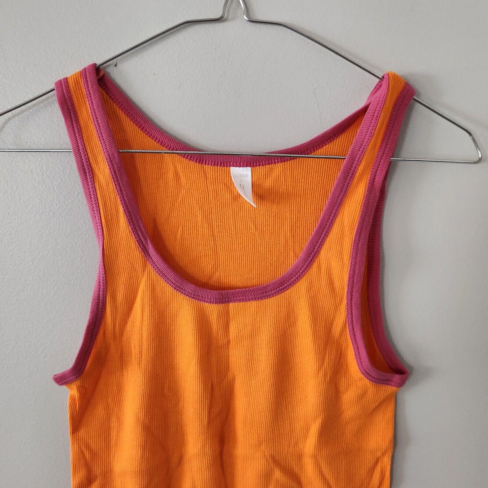 J.Crew J Crew Womens Ribbed Tank Orange Size Large Size L / US 10 / IT 46 - 2 Thumbnail
