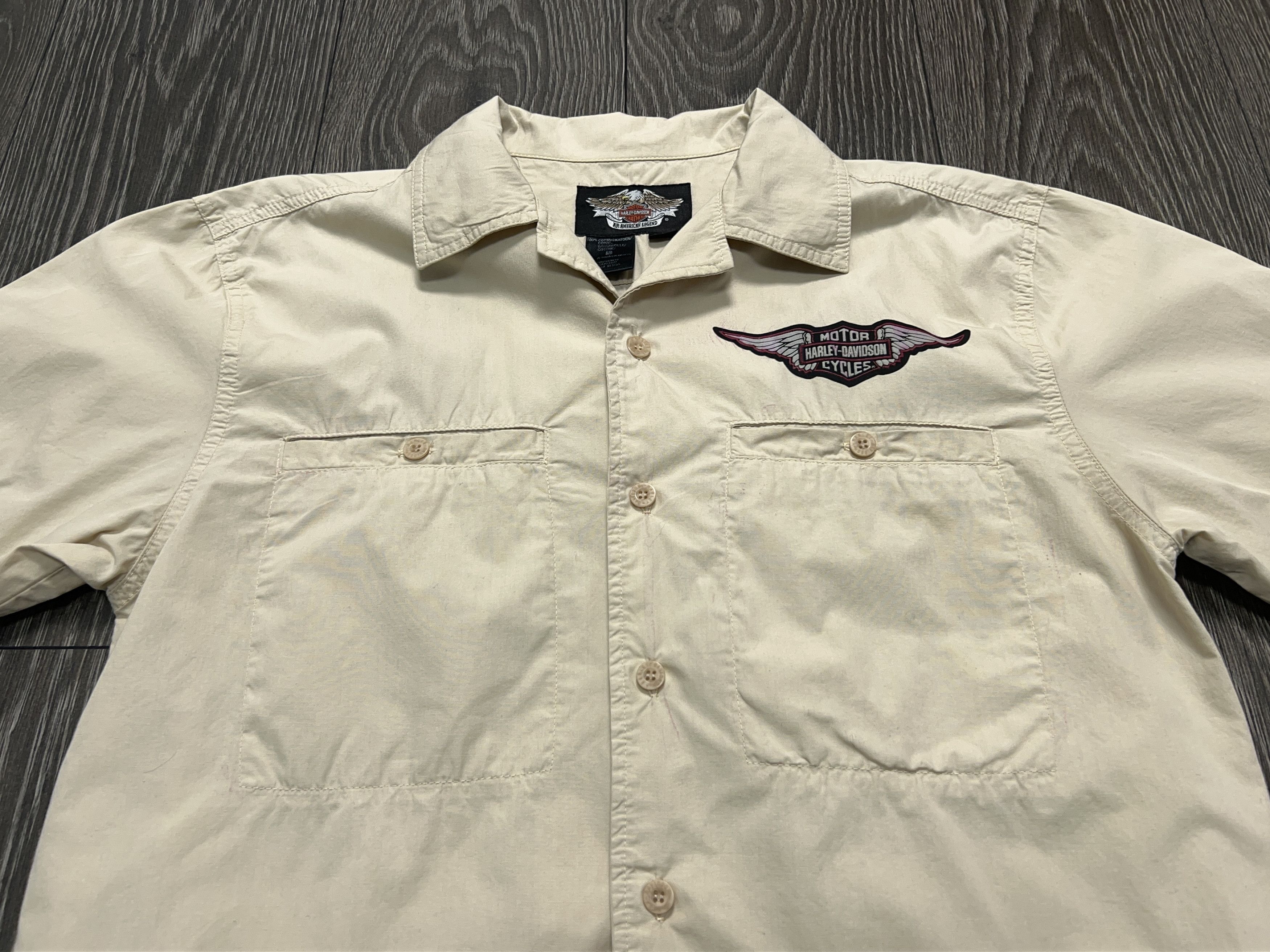 Vintage Harley Davidson Motorcycles Biker Shirt Button Up Big Logo S Size US S / EU 44-46 / 1 - 3 Thumbnail