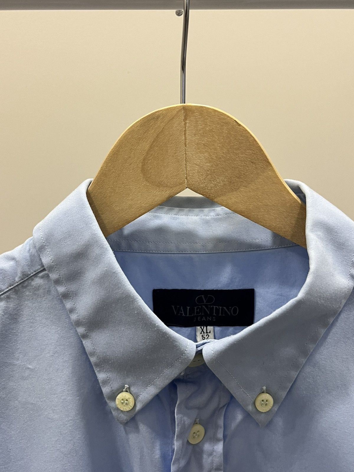 Valentino Vintage Valentino Jeans 52 Blue Shirt Luxury Y2K Size US XL / EU 56 / 4 - 5 Thumbnail