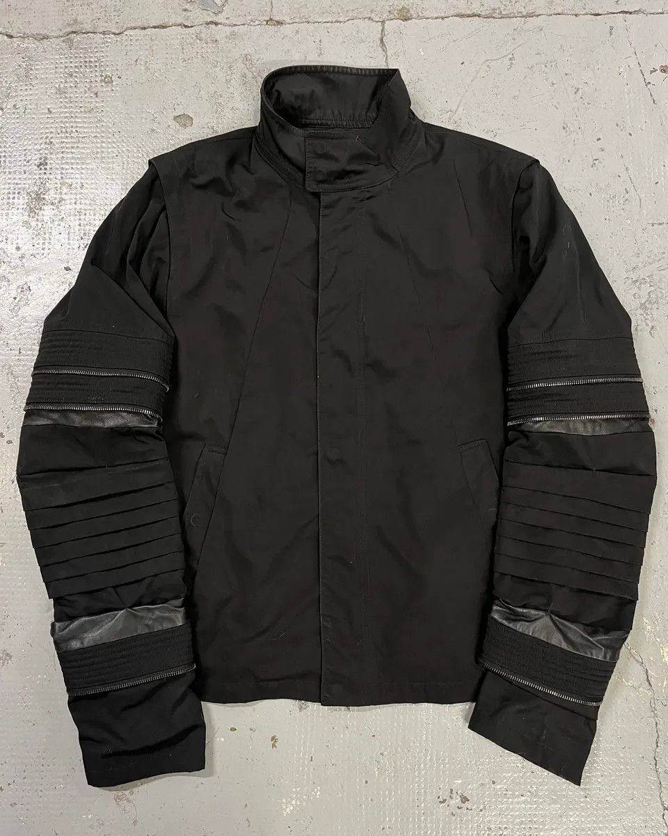 Givenchy SS2011 Givenchy Black Nylon Moto Zip Sleeve Bomber Jacket by Hedi Slimane Size US S / EU 44-46 / 1 - 1 Thumbnail
