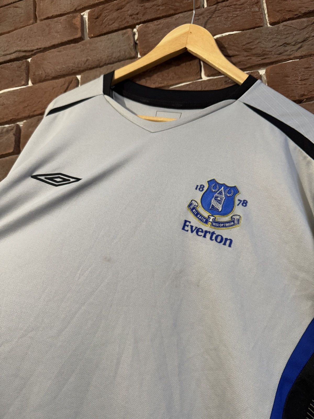 Umbro Rare Vintage 00s Umbro Everton Premier Grey Jersey Soccer Size US XXL / EU 58 / 5 - 4 Thumbnail