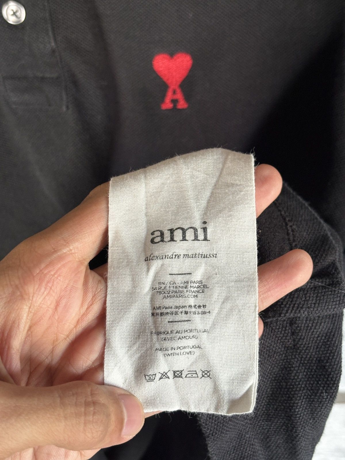 AMI Ami paris logo embroidered polo shirt Size US L / EU 52-54 / 3 - 6 Thumbnail