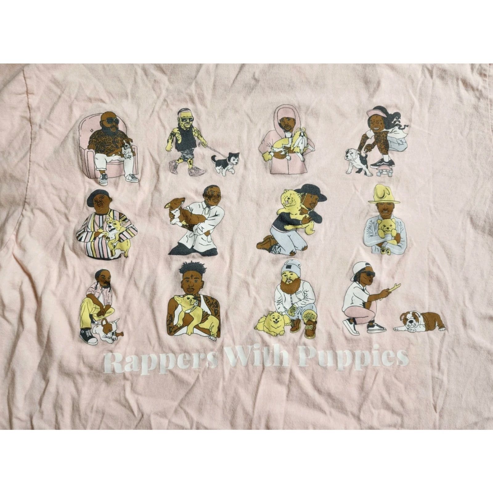 Doublet Dog Limited T-Shirt Unisex Adults Adult L Crew Neck Pink Short Sleeve Double-Sided Dog Rapper Puppies Graphic Print Size US L / EU 52-54 / 3 - 5 Thumbnail
