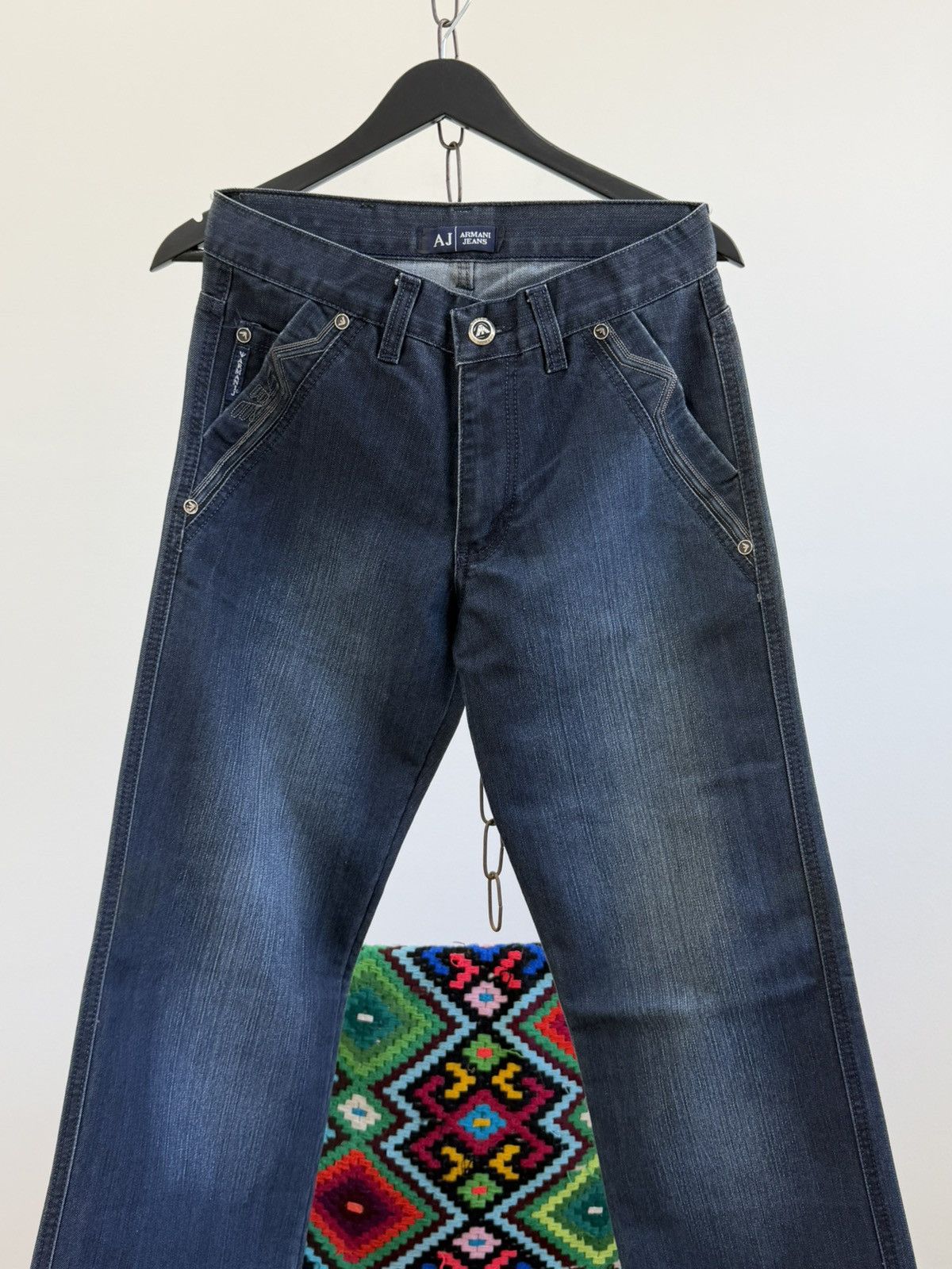 Japanese Brand Vintage Streetwear Armani 00s Retro Flared Baggy Y2K Jeans Size US 30 / EU 46 - 3 Thumbnail
