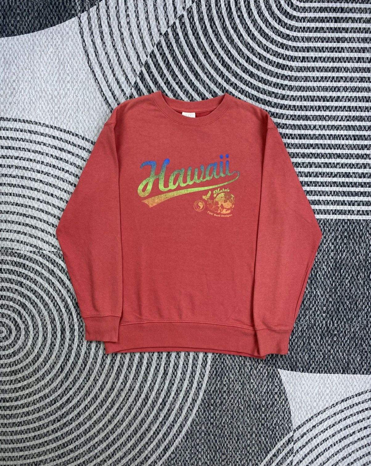 Japanese Brand Vintage T&C Surf Design Pink Hawaii Logo Sweatshirt Size US M / EU 48-50 / 2 - 2 Thumbnail