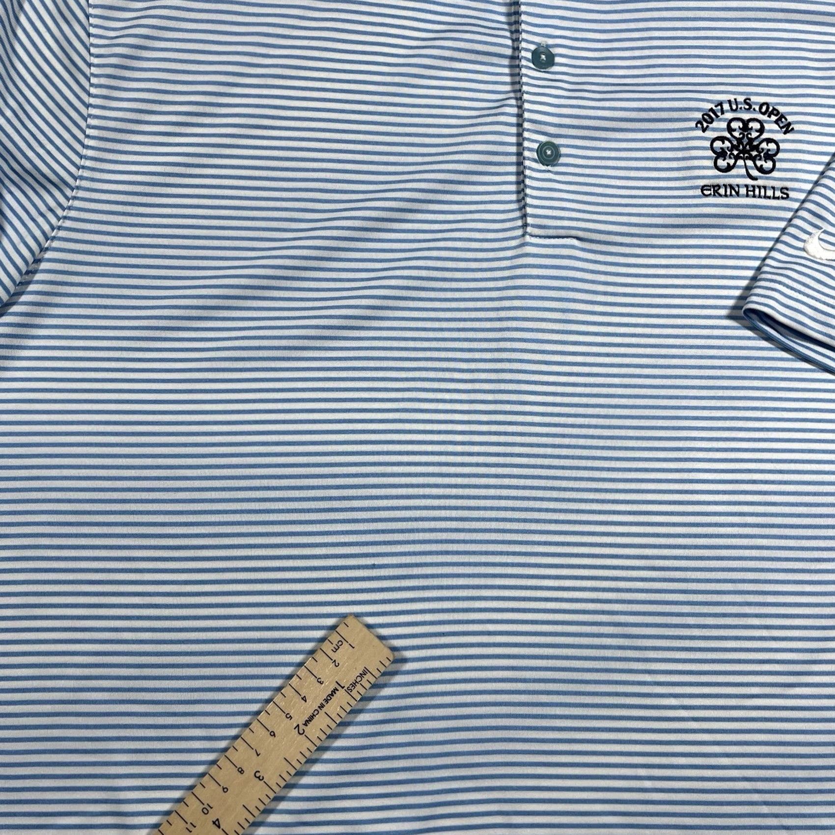 Nike Nike Polo Shirt Men XL Blue Erin Hills US Open Performance Short Sleeve Golf Size US XL / EU 56 / 4 - 2 Thumbnail