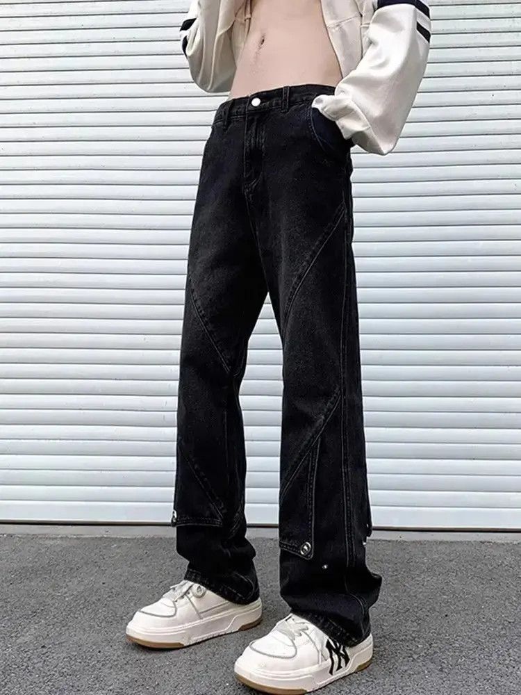 Japanese Brand Retro loose straight leg micro flared jeans Size US 30 / EU 46 - 5 Thumbnail
