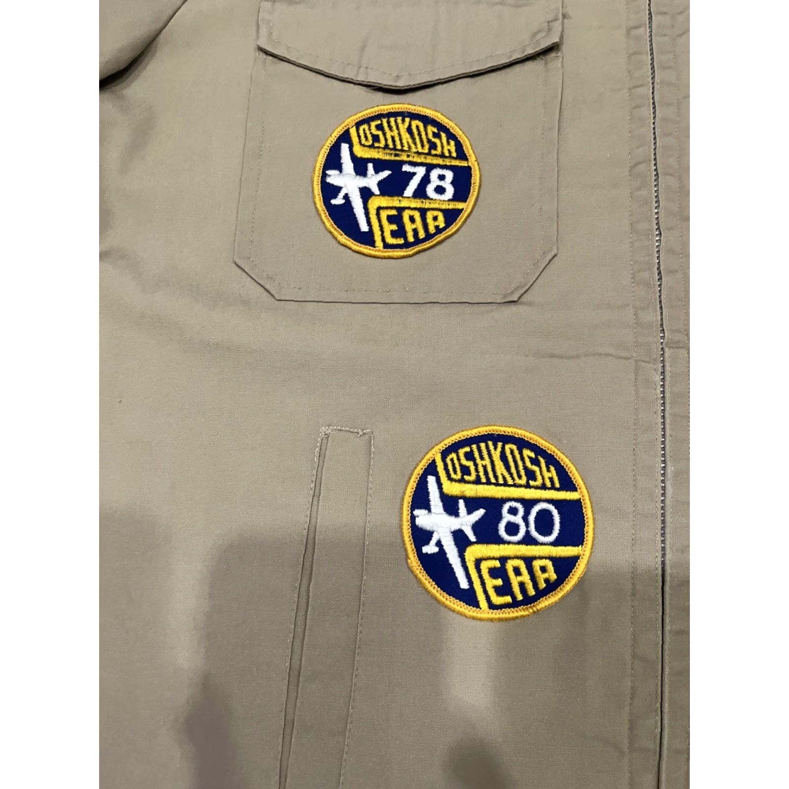 Vintage VINTAGE Flight Apparel Inc Bomber Jacket Mens M Brown Patches Oshkosh Hammonton Airport Short Zip Collared 80s Retro Transportation Aviation Size US M / EU 48-50 / 2 - 2 Thumbnail
