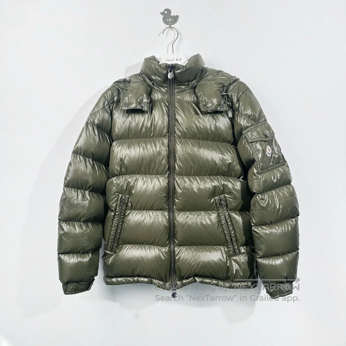 Moncler Moncler Maya Army Green Short Down Jacket. Size US XL / EU 56 / 4 - 1 Thumbnail