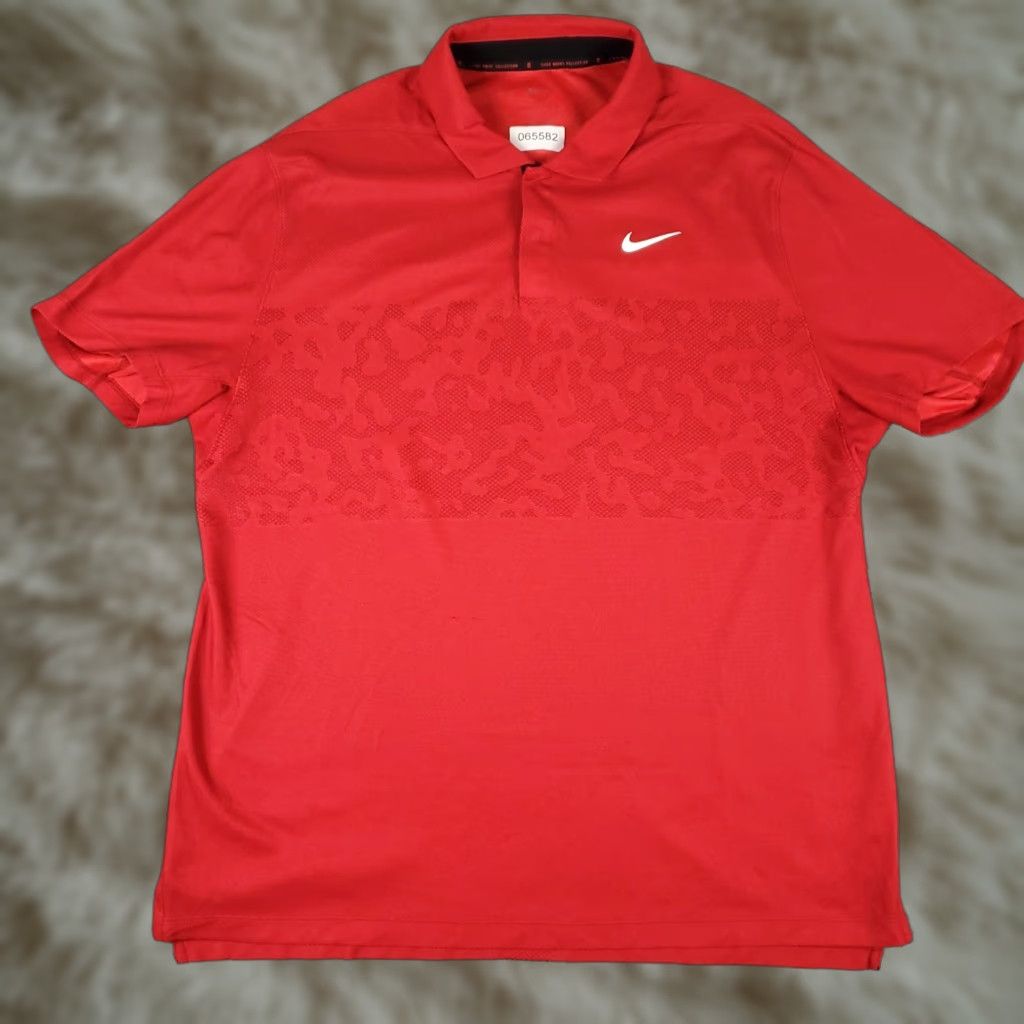 Nike Nike Polo Shirt Mens XL Red Camouflage Short Sleeve Polo - Nike Golf Shirt Casual Classic Sports Men XL Red Size US XL / EU 56 / 4 - 1 Thumbnail