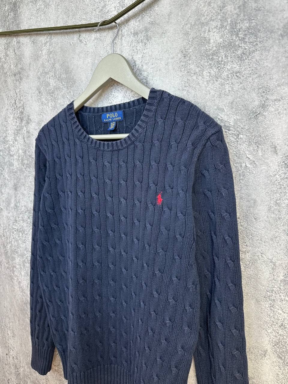 Polo Ralph Lauren Polo Ralph Lauren Cable Knit Sweater Navy Jumper Crew Neck Size XL / US 12-14 / IT 48-50 - 5 Thumbnail