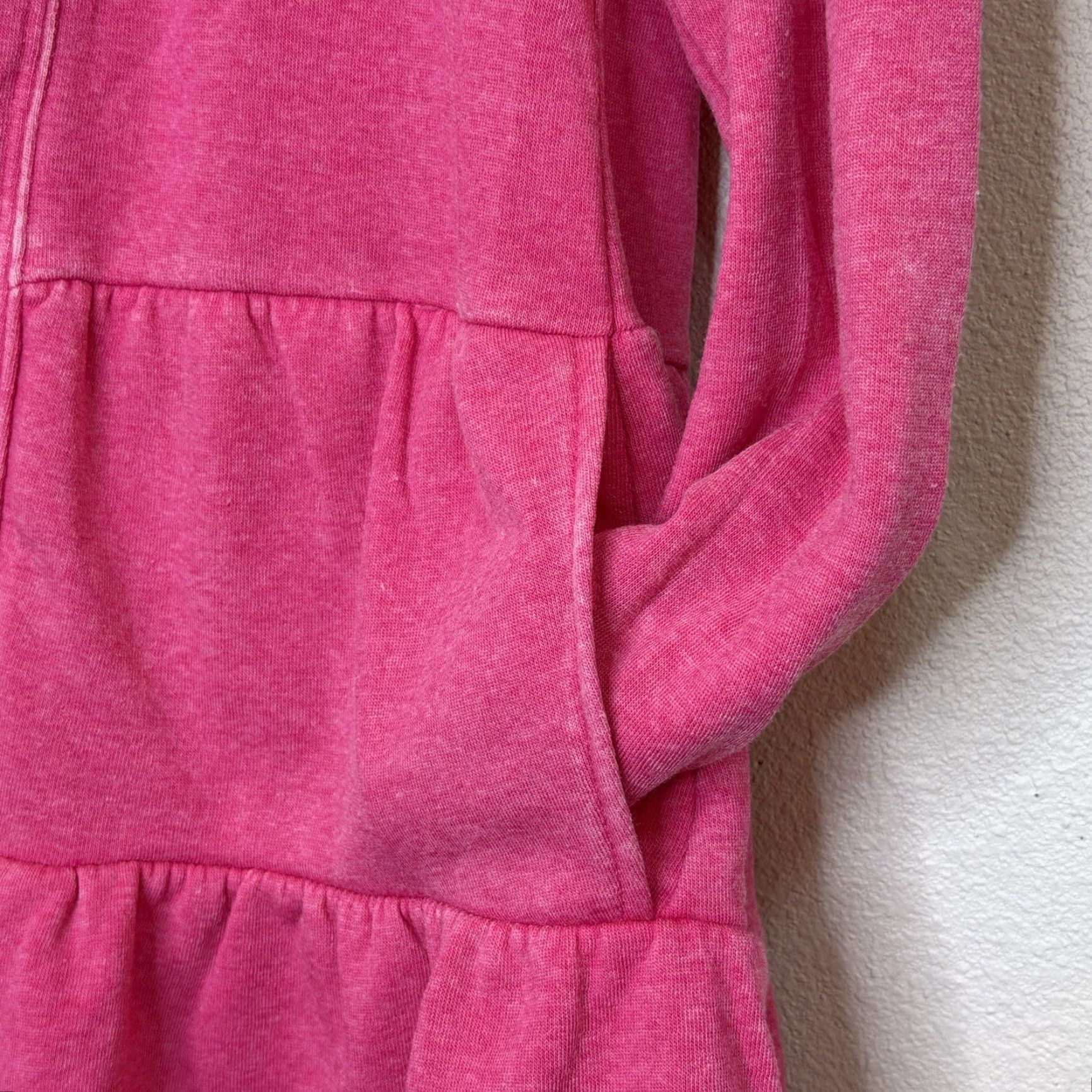 Vintage VINTAGE Crown & Ivy Tiered Trapeze Open Front Hoodie Sweatshirt Cardigan Women Medium Pink NEW Size M / US 6-8 / IT 42-44 - 8 Thumbnail