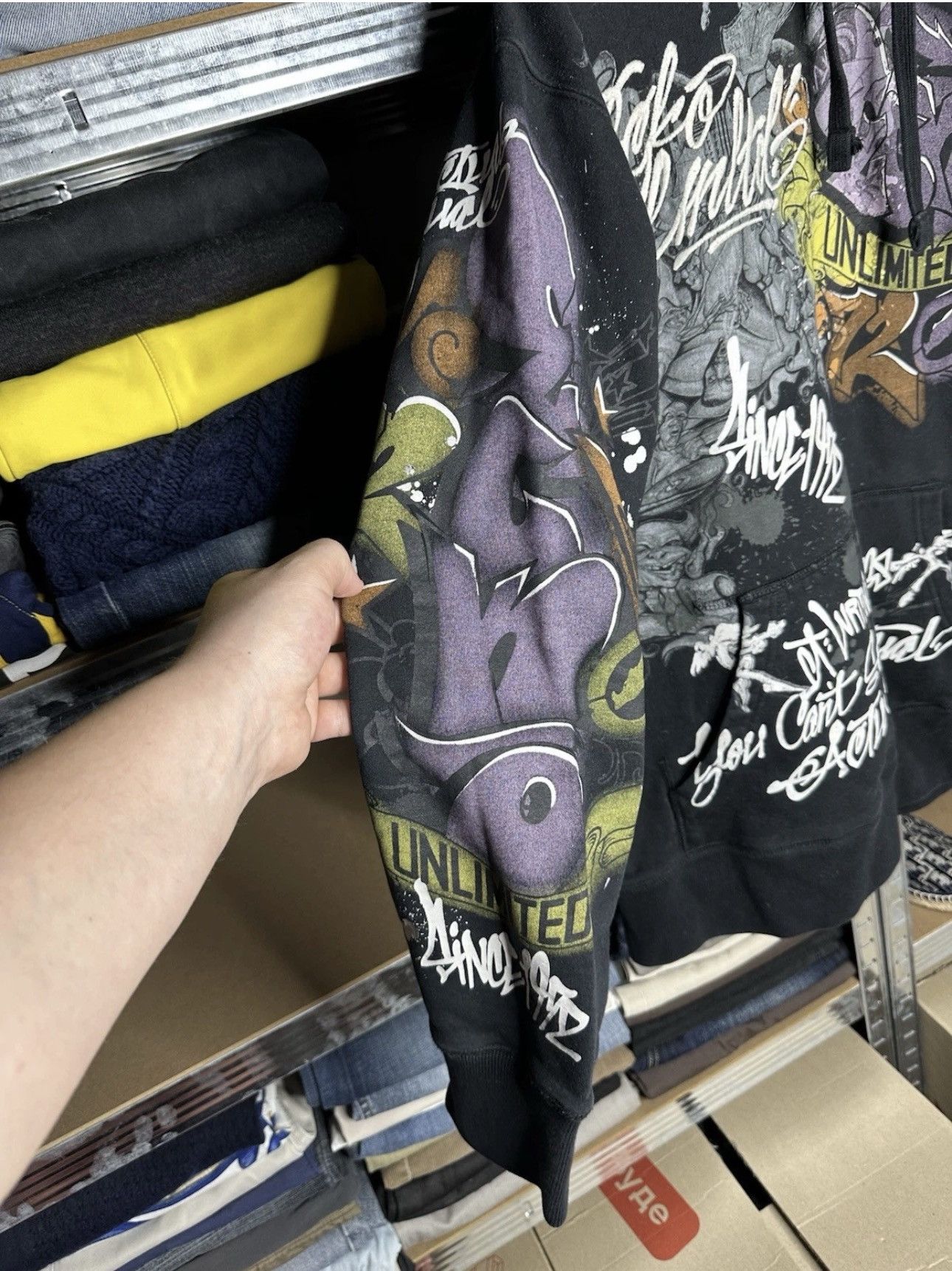 Ecko Unltd. Vintage Ecko Unltd Hoodie XL Graffiti All Over Print Hip Hop Size US XL / EU 56 / 4 - 4 Thumbnail