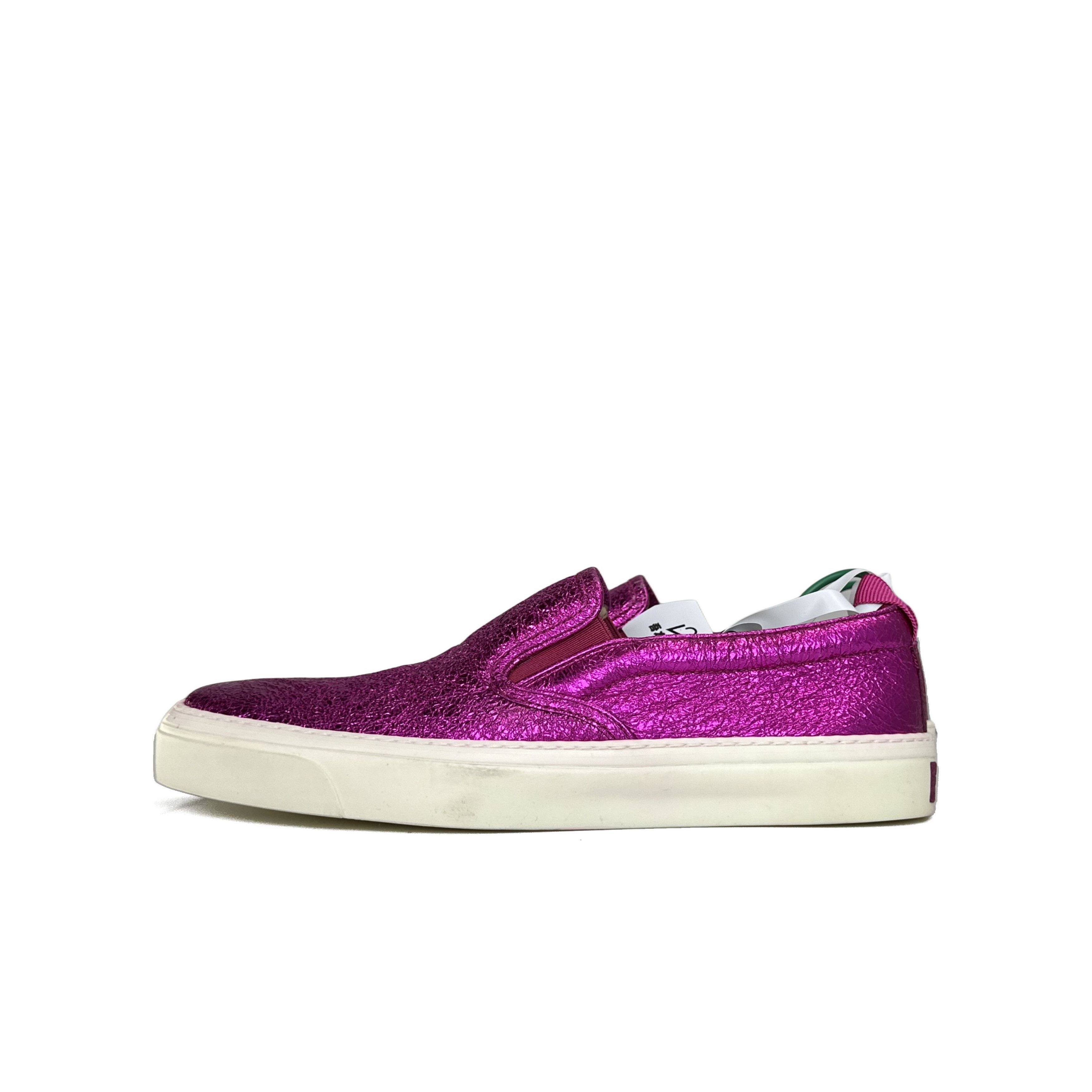 Gucci Gucci Leather Fashion SlipOn Sneakers Plum-2506 Size US 6.5 / EU 39-40 - 2 Thumbnail