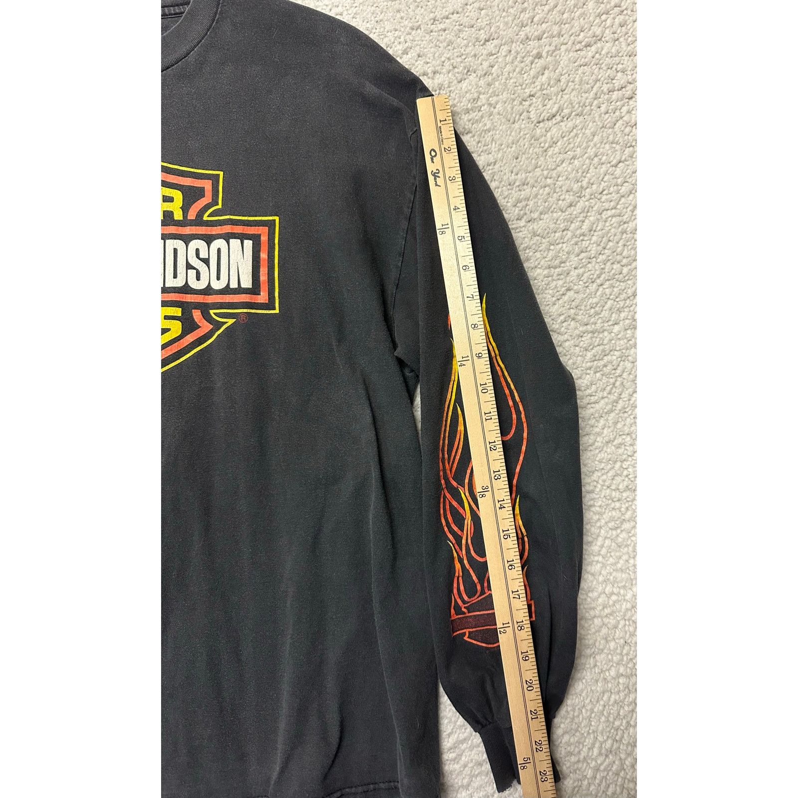 Harley Davidson Vintage Harley Davidson Long Sleeve Flames Size XL Size US XL / EU 56 / 4 - 14 Thumbnail