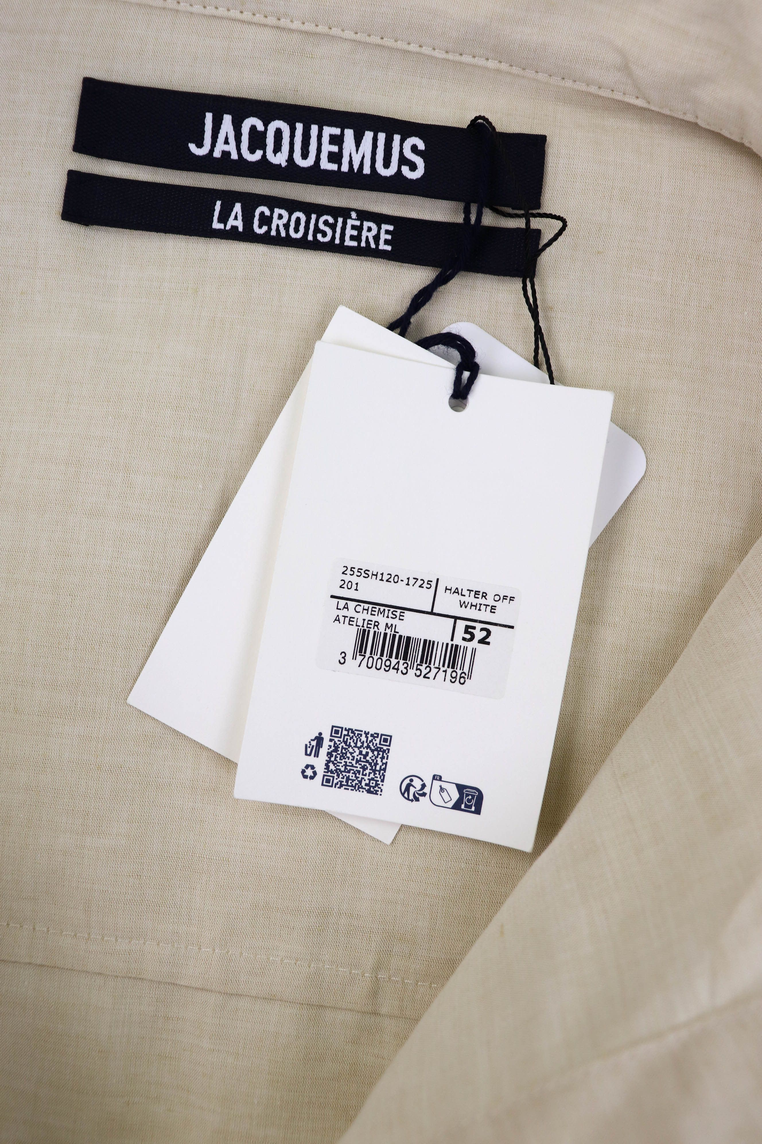 Jacquemus The Jacquemus La Croisiere Beige Linen Blend Oversized Shirt Size US XL / EU 56 / 4 - 12 Thumbnail