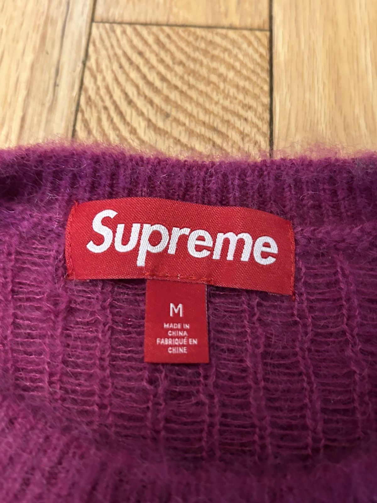 Band Tees × Supreme Supreme Aphex Twin Mohair Sweater Fuchsia Size US M / EU 48-50 / 2 - 2 Thumbnail