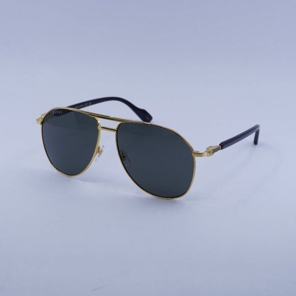 Gucci Gucci GG1220S 001 Sunglasses Gold/Black Aviator Frame, Grey Size ONE SIZE - 1 Thumbnail